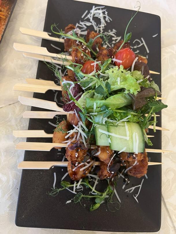 Поп-корн из курицы на шпажке