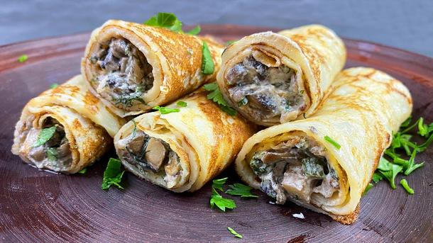 Блинчики с жульеном Блинчики с жульеном